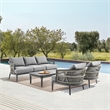 Zella Rectangular Coffee Table in Aluminum