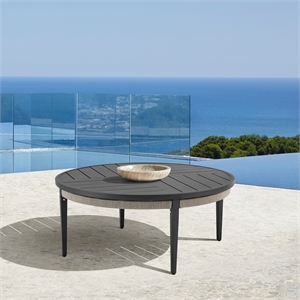 Zella Round Coffee Table in Aluminum