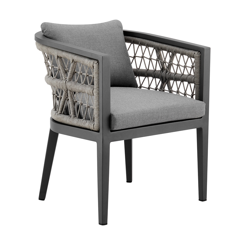 Zella Outdoor Patio Dining Chair in Aluminum - Set of 2