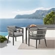 Zella Outdoor Patio Dining Chair in Aluminum - Set of 2