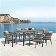 Zella Outdoor Patio Dining Chair in Aluminum - Set of 2