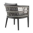 Zella Outdoor Patio Dining Chair in Aluminum - Set of 2