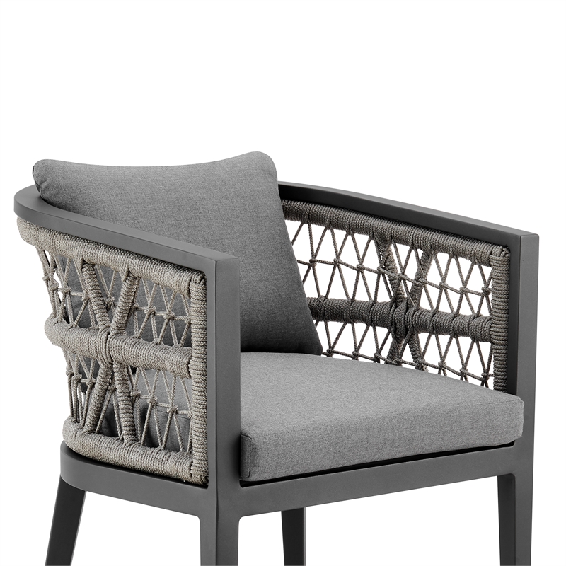Zella Outdoor Patio Dining Chair in Aluminum - Set of 2