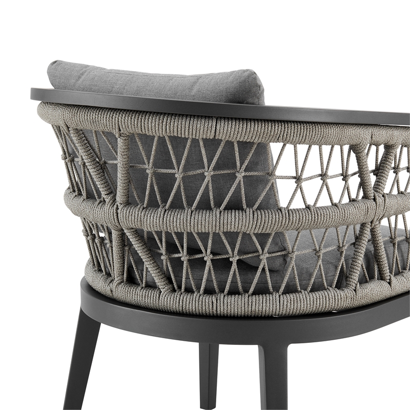 Zella Outdoor Patio Dining Chair in Aluminum - Set of 2