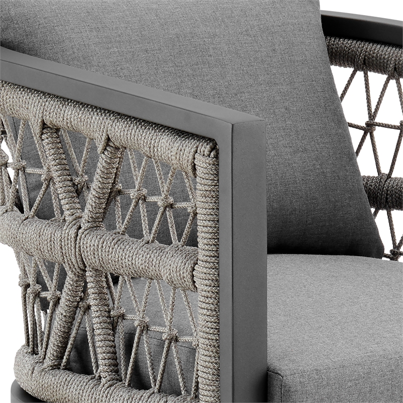 Zella Outdoor Patio Dining Chair in Aluminum - Set of 2
