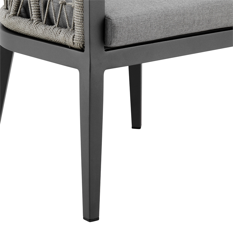 Zella Outdoor Patio Dining Chair in Aluminum - Set of 2