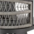 Zella Outdoor Swivel Bar or Counter Stool in Aluminum with Rope and Cushions