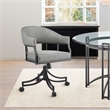 Tibet Swivel Rolling Gray Dining Chair