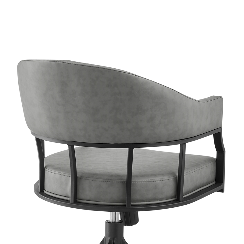 Tibet Swivel Rolling Gray Dining Chair