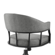 Tibet Swivel Rolling Gray Dining Chair