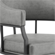 Tibet Swivel Rolling Gray Dining Chair
