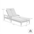 Zella Outdoor Patio Chaise Lounge Chair in Aluminum