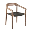 Oasis Santo Outdoor 5 Piece Round Dining Set in Eucalyptus and Charcoal Rope