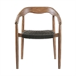 Oasis Santo Outdoor 5 Piece Round Dining Set in Eucalyptus and Charcoal Rope