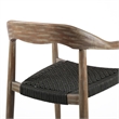 Oasis Santo Outdoor 5 Piece Round Dining Set in Eucalyptus and Charcoal Rope