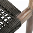Oasis Santo Outdoor 5 Piece Round Dining Set in Eucalyptus and Charcoal Rope
