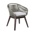 Oasis Tutti Frutti Outdoor 5 Piece Round Dining Set with Gray Rope and Cushions