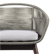 Oasis Tutti Frutti Outdoor 5 Piece Round Dining Set with Gray Rope and Cushions
