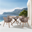 Oasis Tutti Frutti Outdoor 5 Piece Round Dining Set  with Gray Cushions