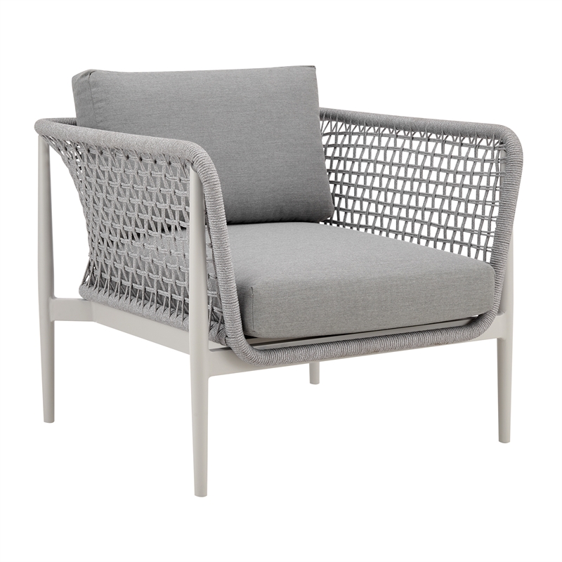 Rhodes Outdoor 4 Piece Conversation Set in Aluminum