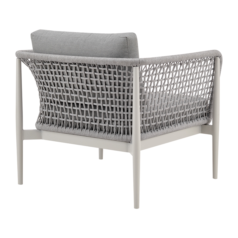 Rhodes Outdoor 4 Piece Conversation Set in Aluminum