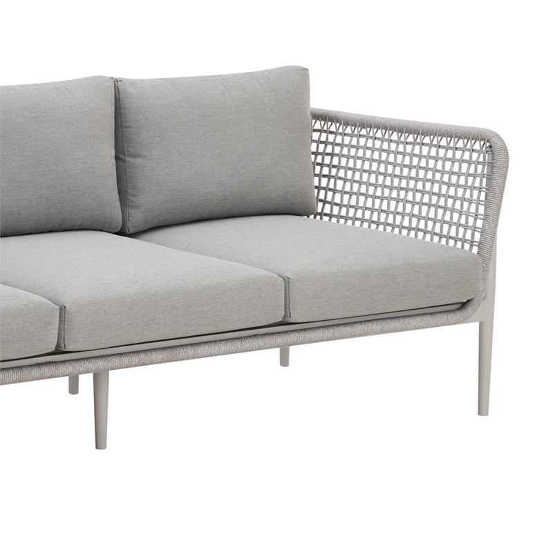 Rhodes Outdoor 4 Piece Conversation Set in Aluminum