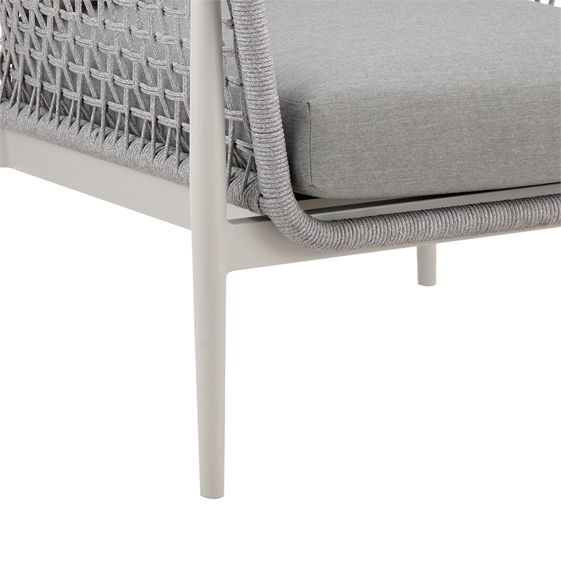 Rhodes Outdoor 4 Piece Conversation Set in Aluminum