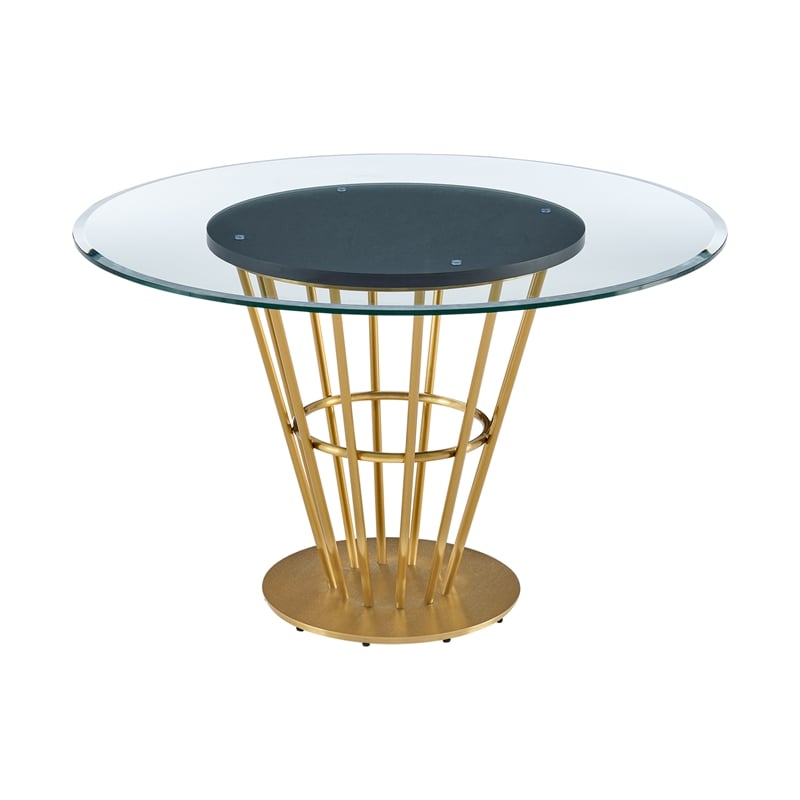 Veronica Dining Table with Glass Tabletop