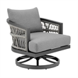 Zella Outdoor Patio 3 Piece Swivel Seating Set