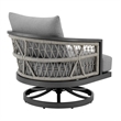 Zella Outdoor Patio 3 Piece Swivel Seating Set