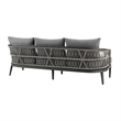 Zella Outdoor Patio 4 Piece Conversation Set in Aluminum