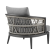 Zella Outdoor Patio 4 Piece Conversation Set in Aluminum
