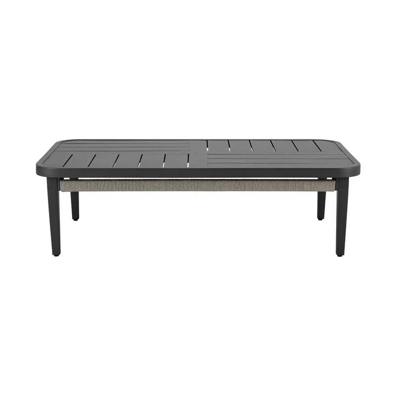 Zella Outdoor Patio 4 Piece Conversation Set in Aluminum