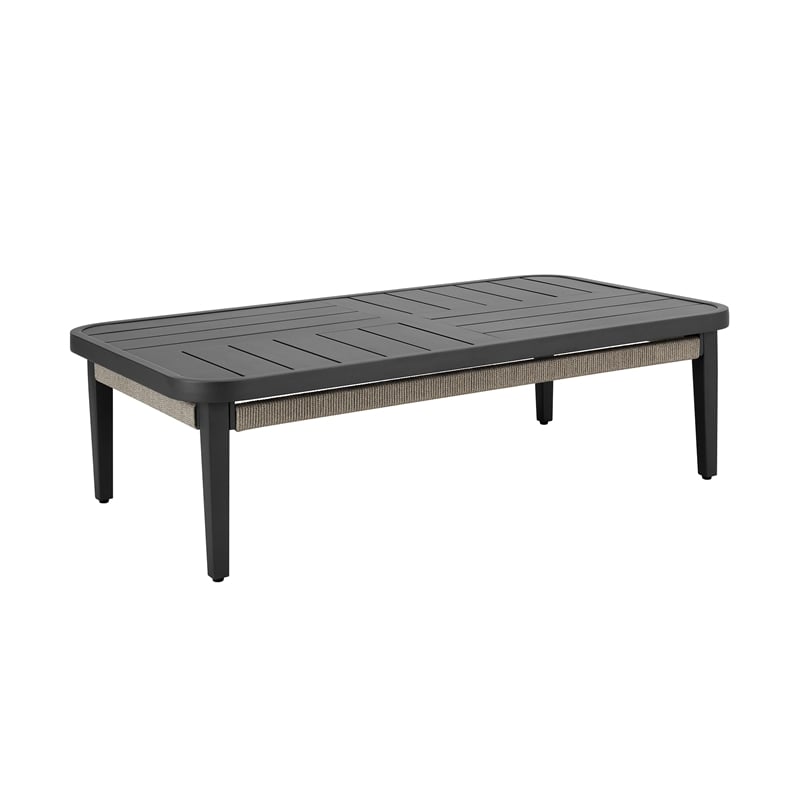Zella Outdoor Patio 4 Piece Conversation Set in Aluminum