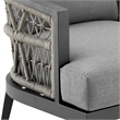 Zella Outdoor Patio 4 Piece Conversation Set in Aluminum