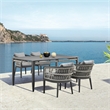 Zella Outdoor Patio 5 Piece Dining Set in Aluminum