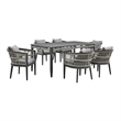 Zella Outdoor Patio 7 Piece Dining Set in Aluminum