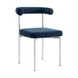 Veronica Shannon 5 Piece Round Dining  Set with Blue Fabric