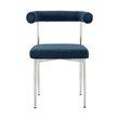Veronica Shannon 5 Piece Round Dining  Set with Blue Fabric