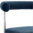 Veronica Shannon 5 Piece Round Dining  Set with Blue Fabric
