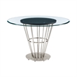 Veronica Shannon 5 Piece Round  Dining  Set with Charcoal Fabric