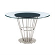 Veronica Shannon 5 Piece Round Dining Set with Light Gray Fabric