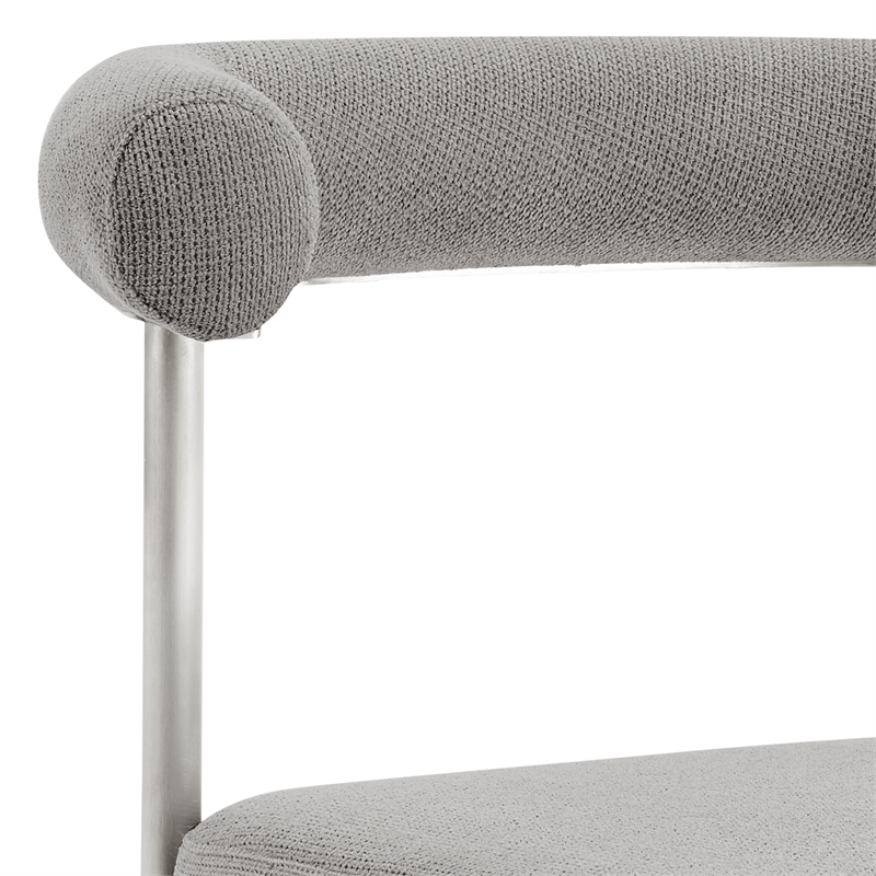Veronica Shannon 5 Piece Round Dining Set with Light Gray Fabric