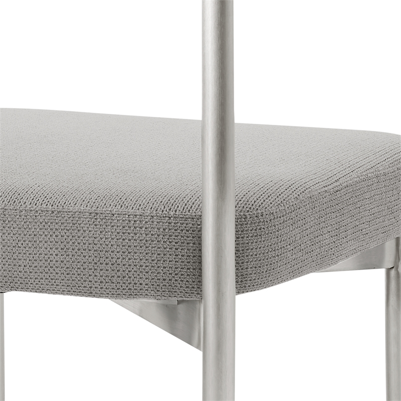 Veronica Shannon 5 Piece Round Dining Set with Light Gray Fabric