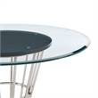 Veronica Shannon 5 Piece Round Dining Set with Light Gray Fabric