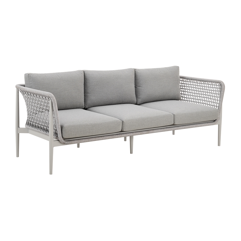 Rhodes Outdoor Patio Sofa in Aluminum