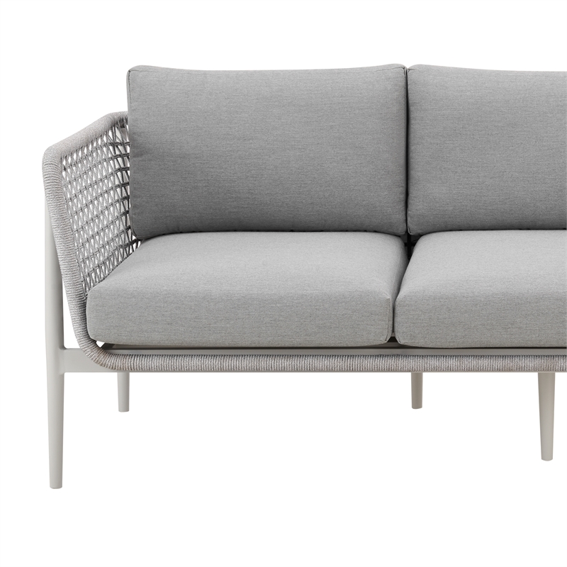 Rhodes Outdoor Patio Sofa in Aluminum