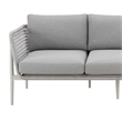 Rhodes Outdoor Patio Sofa in Aluminum