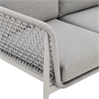 Rhodes Outdoor Patio Sofa in Aluminum
