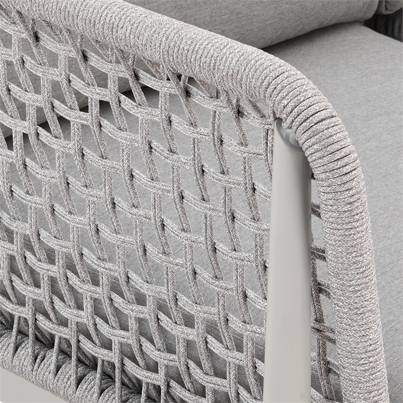 Rhodes Outdoor Patio Sofa in Aluminum